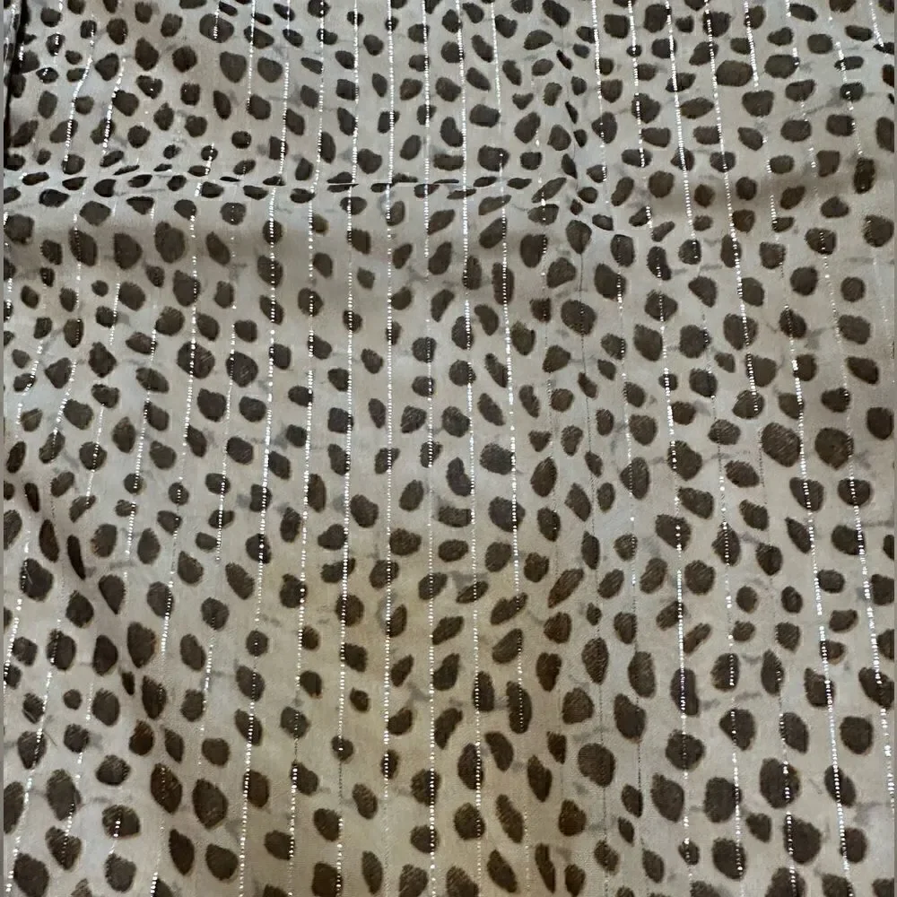 Emily Daniels women’s blouse - brown & tan spots - size large